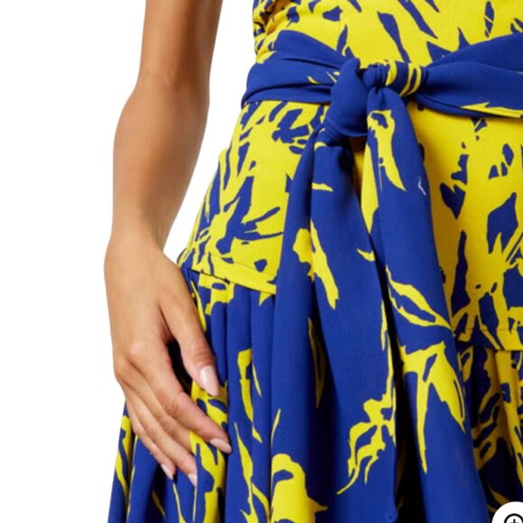 Proenza Schouler Women's Degrade Floral Halter Dress - Cobalt Mult Size M NEW - Picture 9 of 12